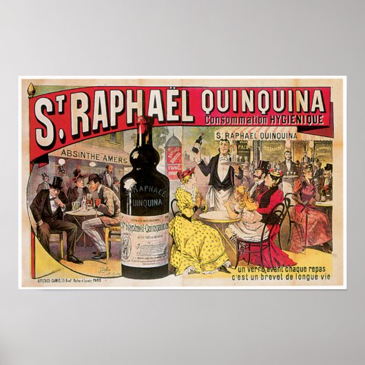 Sint-Raphael Quinquina wijn en kunst Poster (Voorkant)