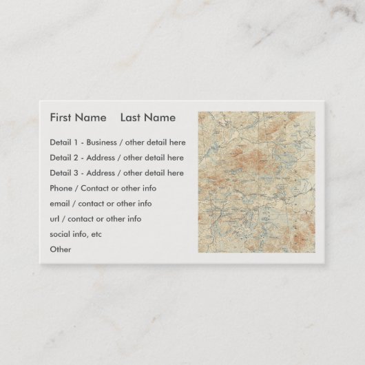 Sint-Regis-kanoe — Gegevens in de Adirondacks Visitekaartje (Voorkant)