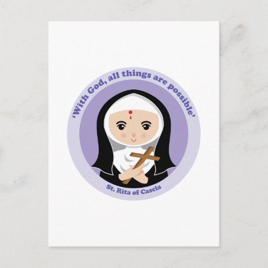 Sint-Rita van Cascia Briefkaart (Voorkant)