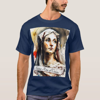 Sint Rita van Cascia Katholieke Kerk Heiligen Reli T-shirt