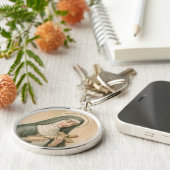 Sint-Rita van Cascia (M 015) Premium Round Metal Sleutelhanger (Zijkant)