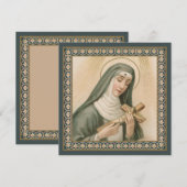 Sint-Rita van Cascia (M 015) Square Greeting (Voorkant / Achterkant)