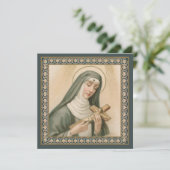 Sint-Rita van Cascia (M 015) Square Greeting (Staand voorkant)