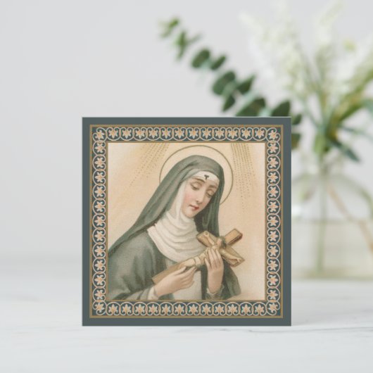 Sint-Rita van Cascia (M 015) Square Greeting (Staand voorkant)