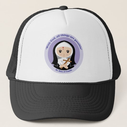 Sint-Rita van Cascia Trucker Pet (Voorkant)