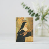 Sint-Rita van Cascia w/Kroon van Thorns Angel Visitekaartje (Staand voorkant)