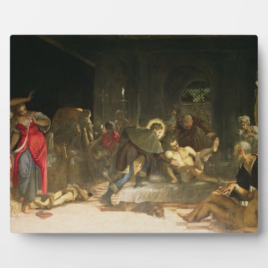 Sint Roch Curing the Plague Fotoplaat (Voorkant)