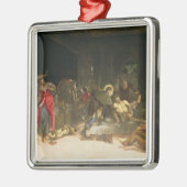 Sint Roch Curing the Plague Metalen Ornament (Links)