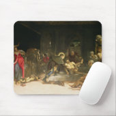Sint Roch Curing the Plague Muismat (Met muis)