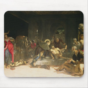 Sint Roch Curing the Plague Muismat