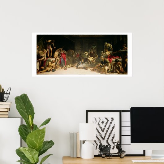 Sint Roch Curing the Plague Poster (Thuiskantoor)