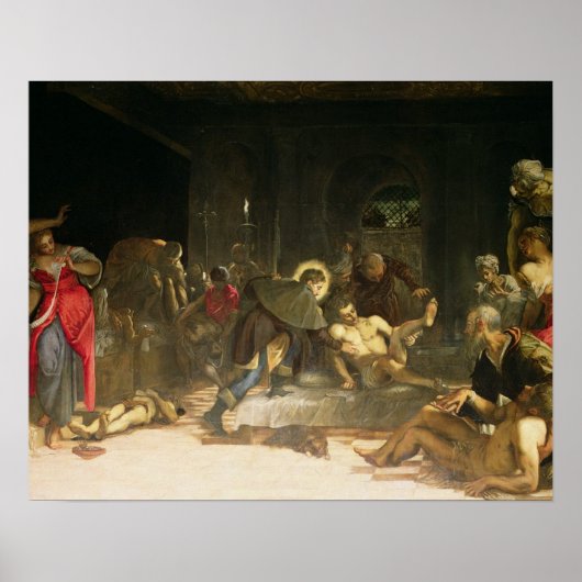 Sint Roch Curing the Plague Poster (Voorkant)