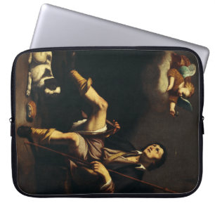 Sint Rochus en de engel door Guy François Laptop Sleeve