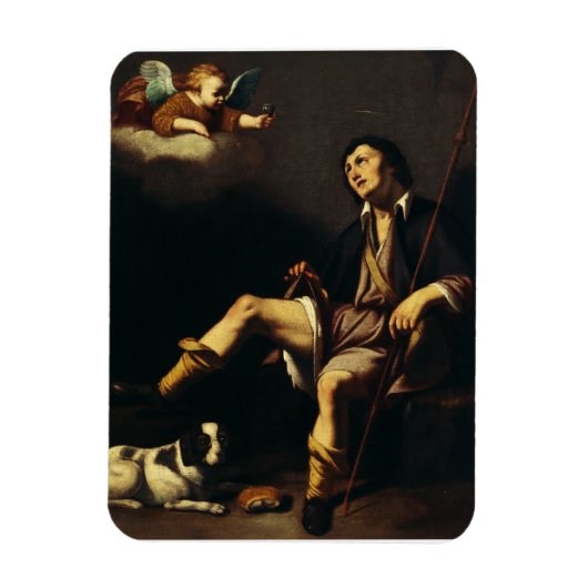 Sint Rochus en de engel door Guy François Magneet (Verticaal)
