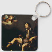 Sint Rochus en de engel door Guy François Sleutelhanger (Achterkant)