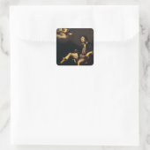 Sint Rochus en de engel door Guy François Vierkante Sticker (Tas)
