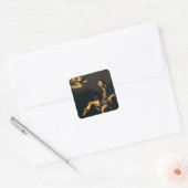 Sint Rochus en de engel door Guy François Vierkante Sticker (Envelop)