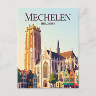 Sint-Romboutskathedraal, Mechelen, Vlaanderen, Bel Briefkaart