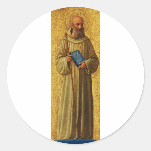 Sint Romuald, de stichter van de Camaldolese Ronde Sticker (Voorkant)