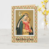 Sint-Roos en Christus Kind (M 023) Blanco groet Kaart (Gele Bloem)