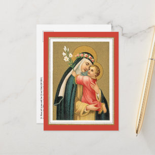 Sint-Roos Lima en het Christus Kind (M 023) Briefkaart