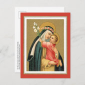 Sint-Roos Lima en het Christus Kind (M 023) Briefkaart (Voorkant / Achterkant)