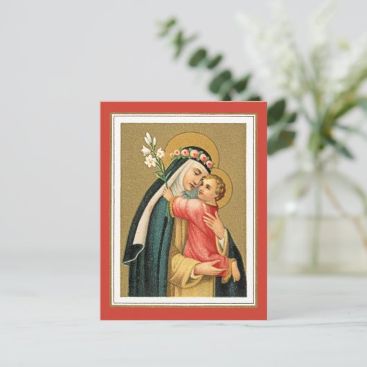 Sint-Roos Lima en het Christus Kind (M 023) Briefkaart (Staand voorkant)