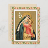 Sint-Roos Lima en het Christus Kind (M 023) Briefkaart (Voorkant / Achterkant)