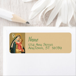 Sint-Roos Lima en het Christus Kind (M 023) Etiket