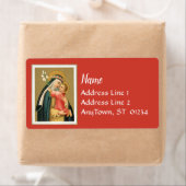 Sint-Roos Lima en het Christus Kind (M 023) Etiket (Insitu)