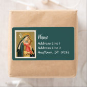 Sint-Roos Lima en het Christus Kind (M 023) Etiket (Insitu)