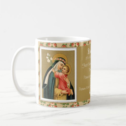 Sint-Roos Lima en het Christus Kind (M 023) Koffiemok (Links)