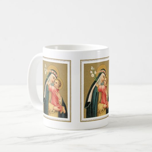 Sint-Roos Lima en het Christus Kind (M 023) Koffiemok (Voorkant links)