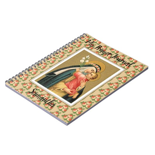 Sint-Roos Lima en het Christus Kind (M 023) Notitieboek (Linkerzijde)