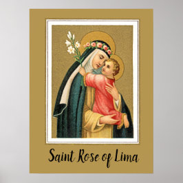Sint-Roos Lima en het Christus Kind (M 023) Poster