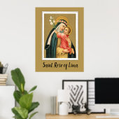 Sint-Roos Lima en het Christus Kind (M 023) Poster (Thuiskantoor)