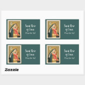 Sint-Roos Lima en het Christus Kind (M 023) Rechthoekige Sticker (Vel)