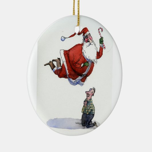 Sint-Santa-versiering door Richard Thompson Keramisch Ornament (Rechts)