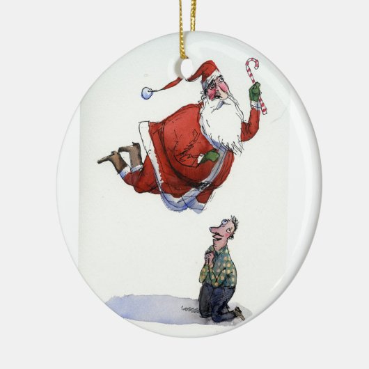 Sint-Santa-versiering door Richard Thompson Keramisch Ornament (Links)