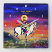 Sint-Sarkis-acrylwandklok Vierkante Klok (Voorkant)