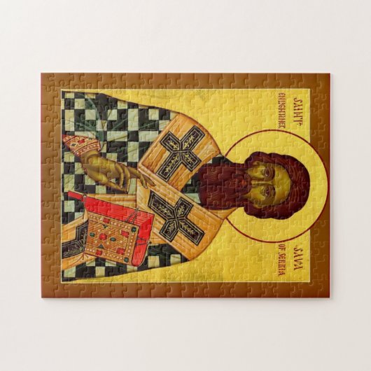Sint-Sava is het eerste aartsbisschopspictogram Legpuzzel (Horizontaal)