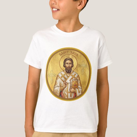 Sint-Sava orthodoxe icoon T-shirt (Voorkant)