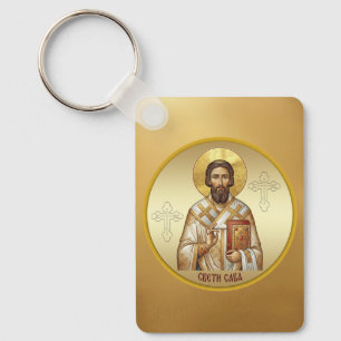 Sint-Sava orthodoxe icoon T-shirt Sleutelhanger