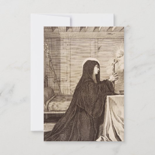 Sint Scholastica patrones van school Bedankkaart (Voorkant)