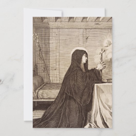 Sint Scholastica patrones van school Bedankkaart (Voorkant)