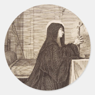 Sint Scholastica patrones van school Ronde Sticker