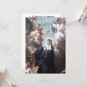 Sint-Scholastica Religieuze Nun-katholieke gebeden Kaart (Voorkant / Achterkant in situ)