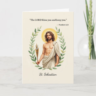 Sint Sebastiaan Gods Vrede en Zegen Schriftuur Kaart