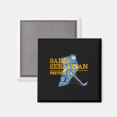 Sint-Sebastiaan Hockey Patron Sint-van-Sport Atlee Magneet (Voorkant / Achterkant)