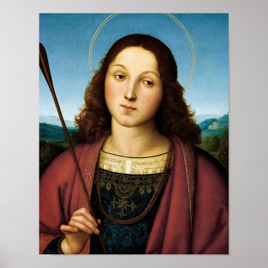 Sint Sebastiaan, San Sebastiano door Raphael Poster (Voorkant)